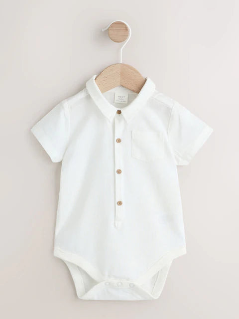 Blue - Shirt, bodysuit, shorts and suspenders baby set 3 piece