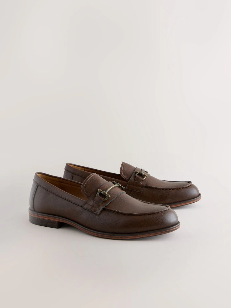 Brown Suedette Penny Loafers