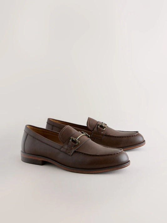 Brown Suedette Penny Loafers