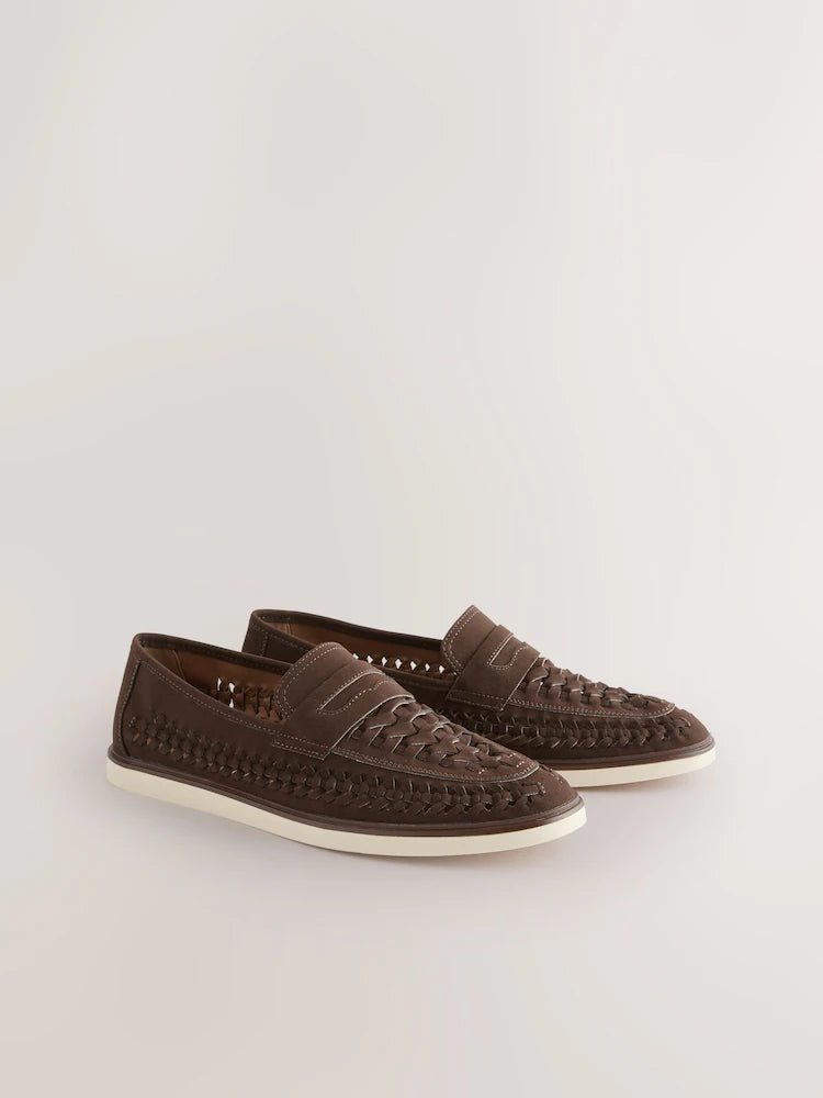 Brown - Braided Loafers