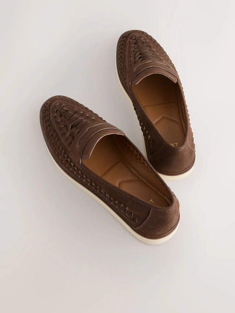 Brown - Braided Loafers