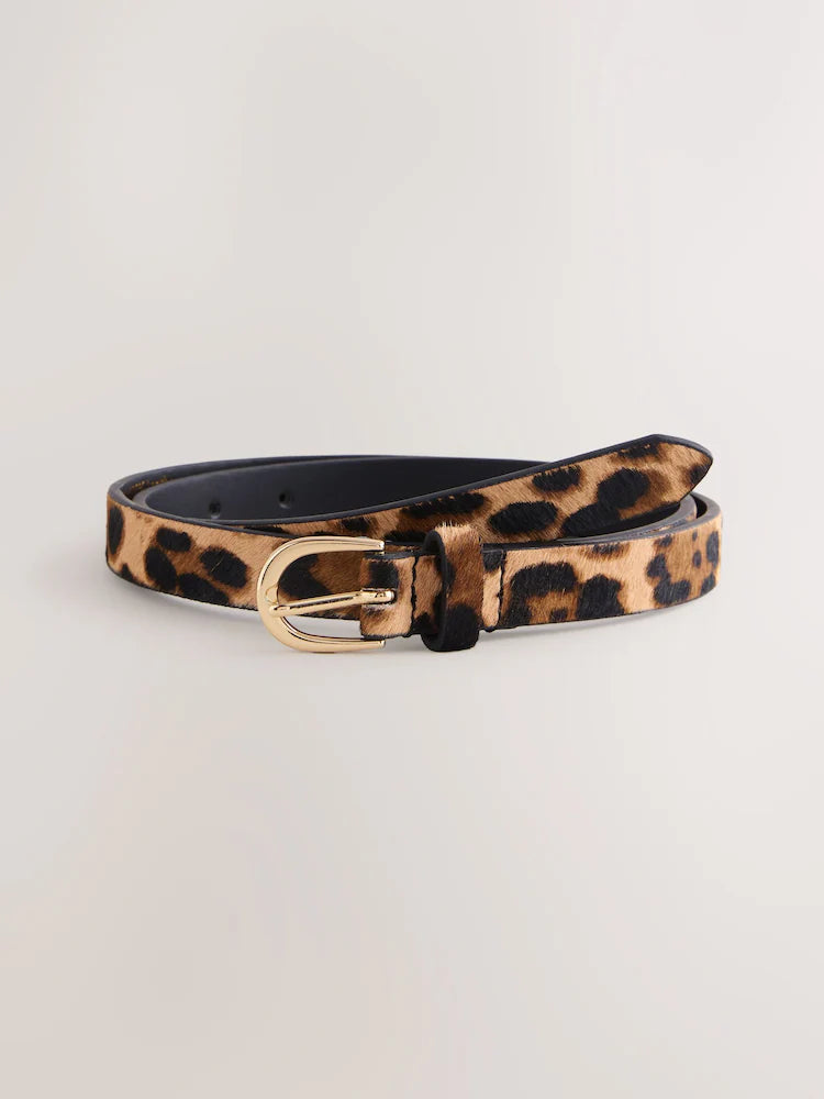 Animal - Skinny Leather Hair On Belt