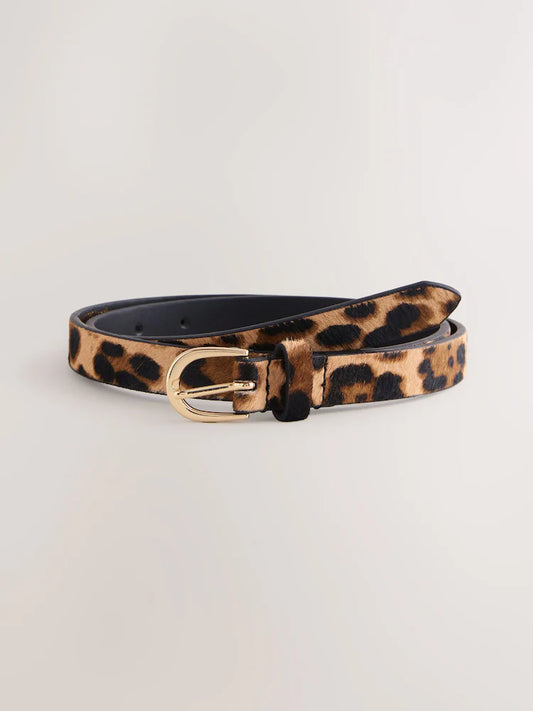 Animal - Skinny Leather Hair On Belt