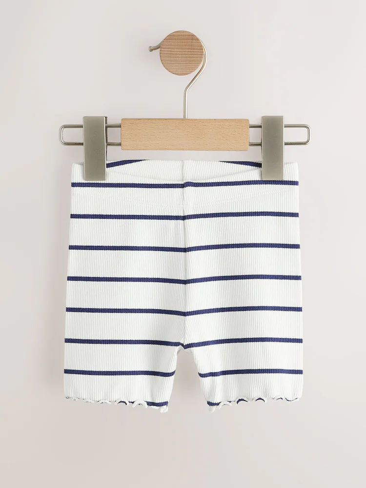 Rainbow-colored cycling shorts in a 5-pack