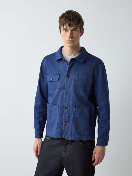 Blau - Stückgefärbte Arbeitsjacke