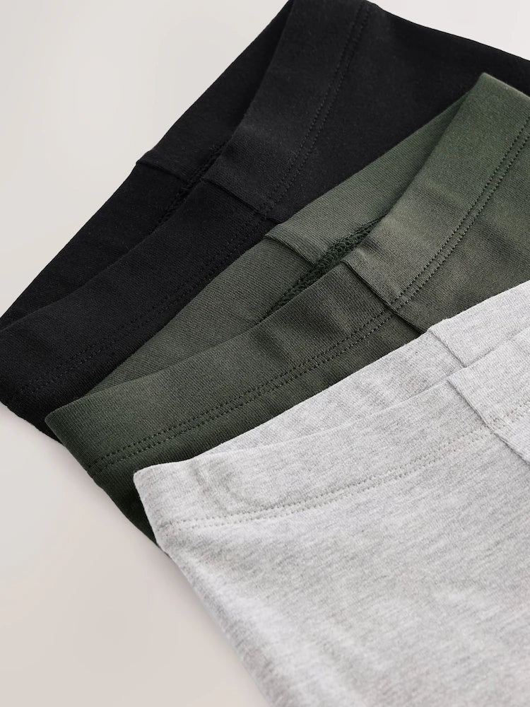 Black/Khaki/Grey - Cycling shorts in a 3-pack (3 months–3 years)