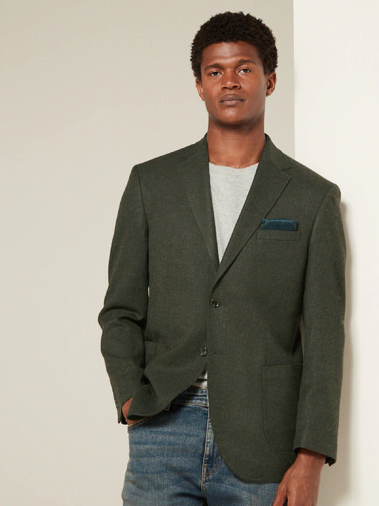 Khaki green - Regular fit - Structured elegant blazer