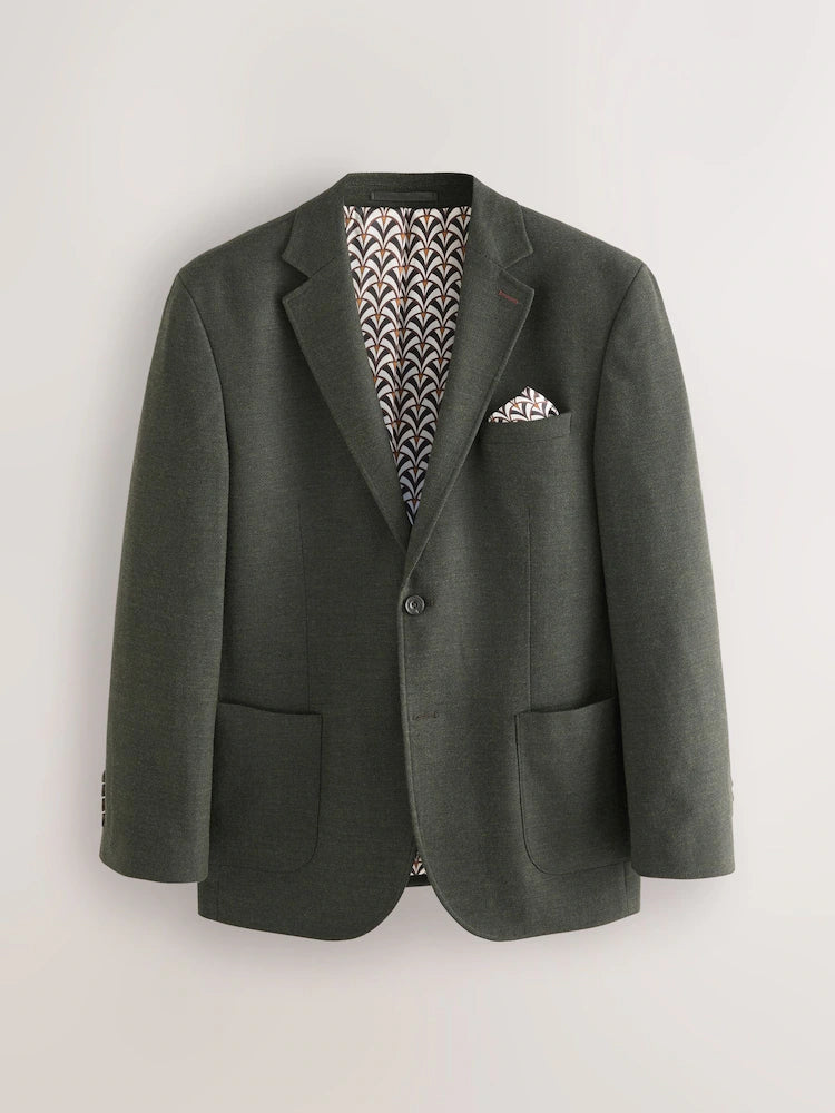Khaki green - Regular fit - Structured elegant blazer