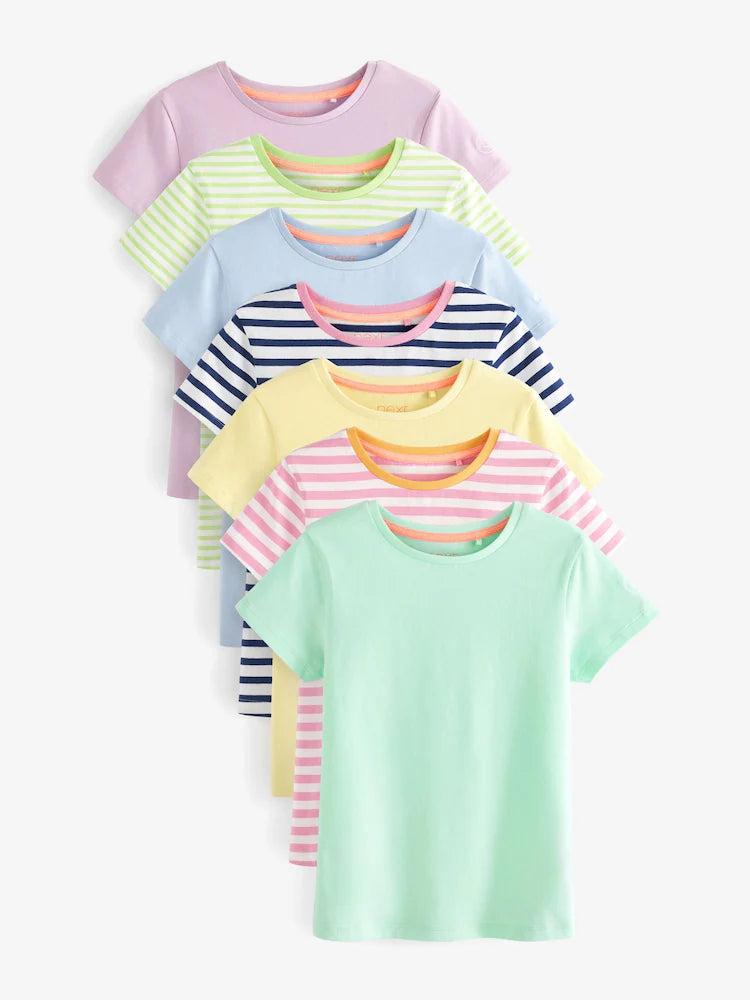 Mehrfarbig gestreift - T-Shirts im 7er-Pack (3–16 J.)