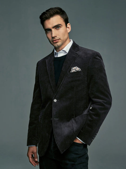 Schwarz - Cord-Blazer