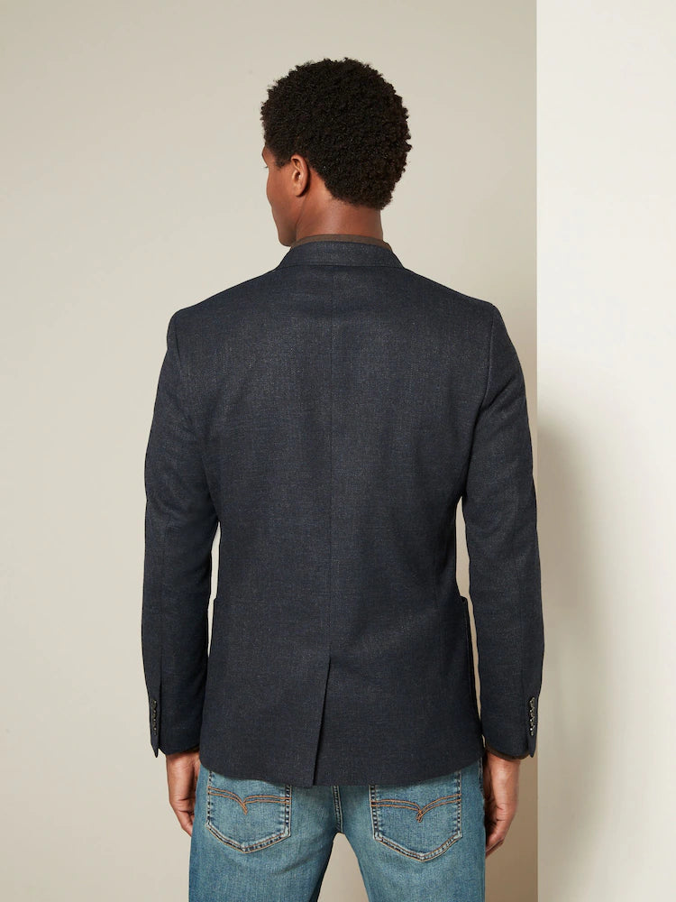 Navy blue/blue - Regular fit - Structured elegant blazer