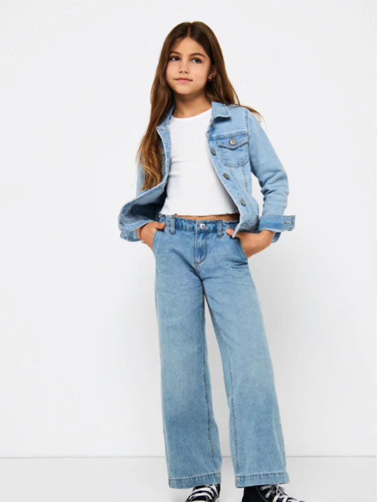 ONLY KIDS Commet Wide Leg Elasticated Waist Jeans