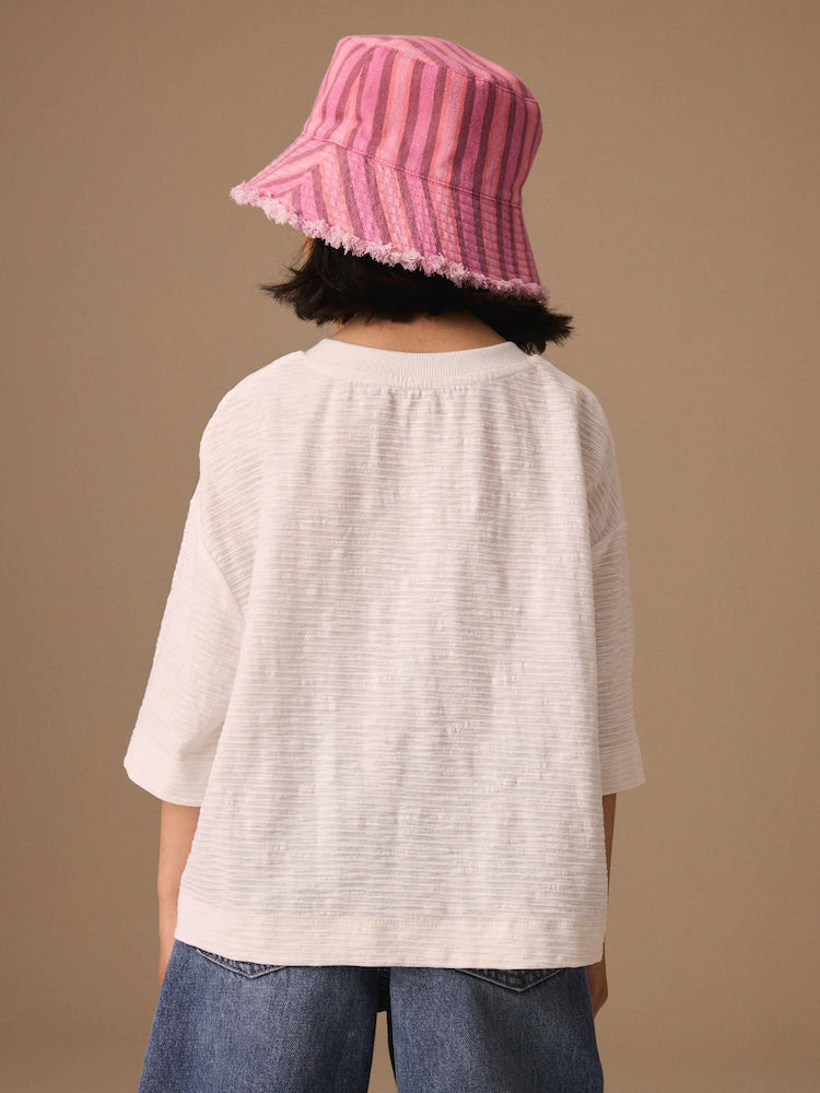 Striped/Pink - Bucket Hat (3 months–16 years)