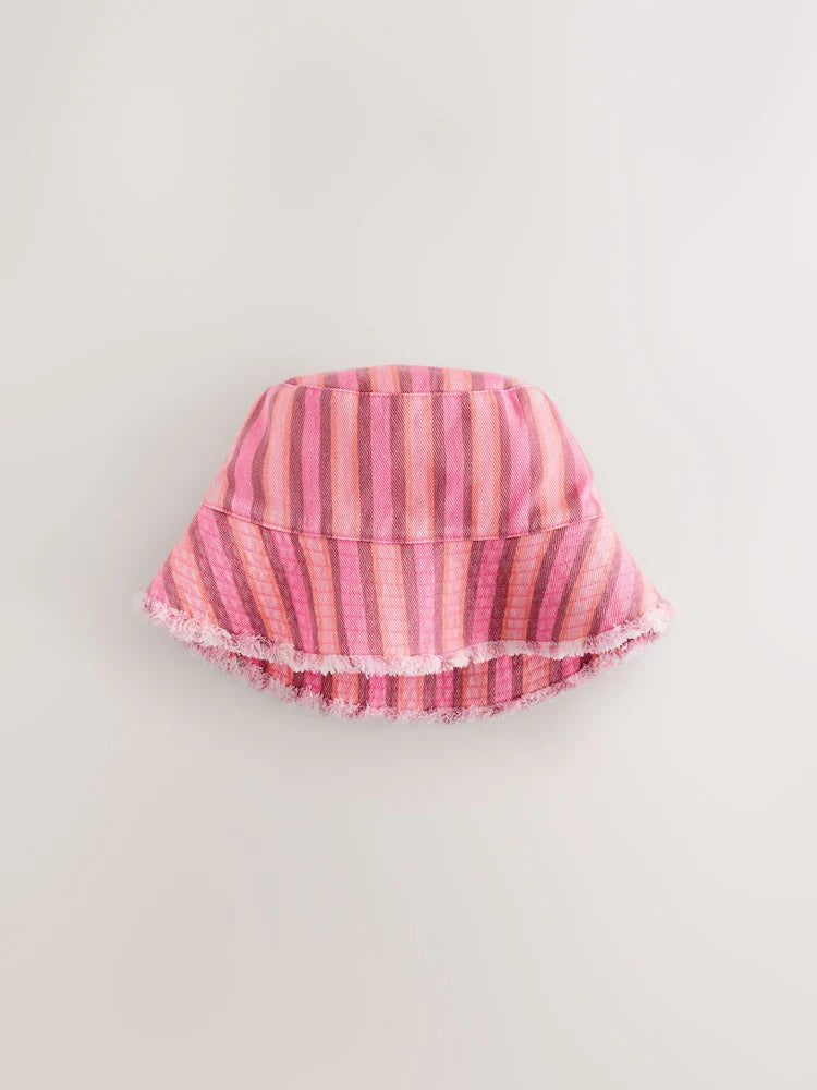 Striped/Pink - Bucket Hat (3 months–16 years)
