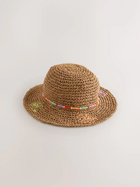 Rainbow Pearl - Straw Sun Hat (3 months-13 years)