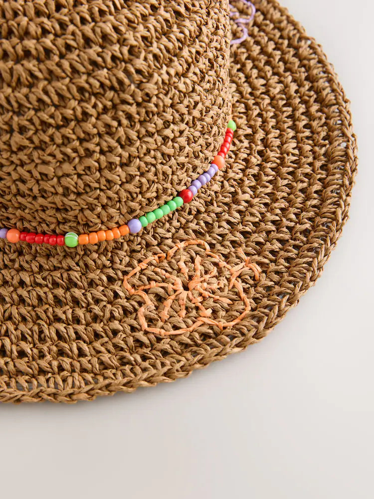 Rainbow Pearl - Straw Sun Hat (3 months-13 years)