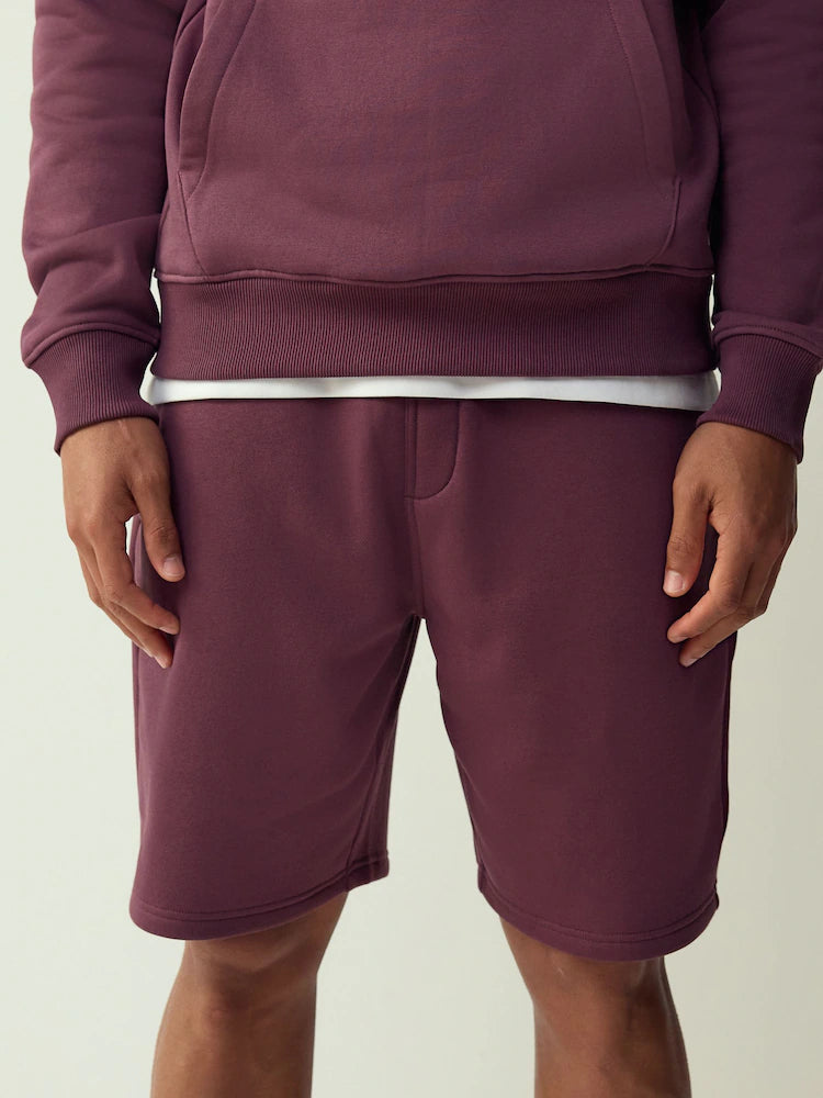 Burgundy red - Classic - Jersey shorts made of brushed fabric