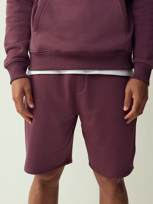 Burgundy red - Classic - Jersey shorts made of brushed fabric