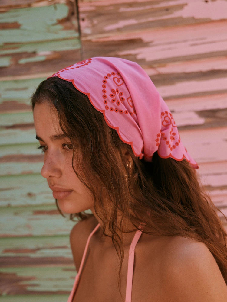 Pink Heart - Headscarf