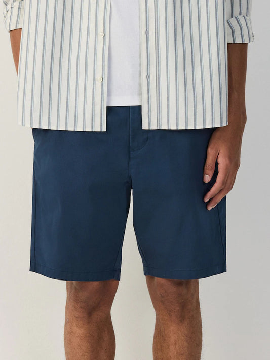 Ink blue - Comfortable fit - Stretch chino shorts