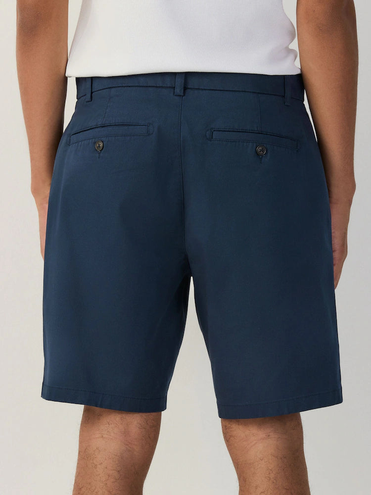 Ink blue - Comfortable fit - Stretch chino shorts