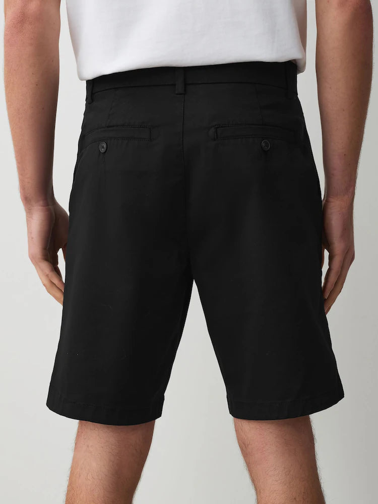 Black - Straight fit - Stretch chino shorts