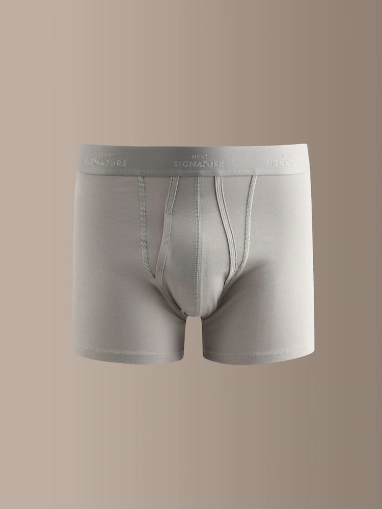 Blue/Neutral Pastel - 4-Pack - Signature A-Front Boxers in Supima Cotton