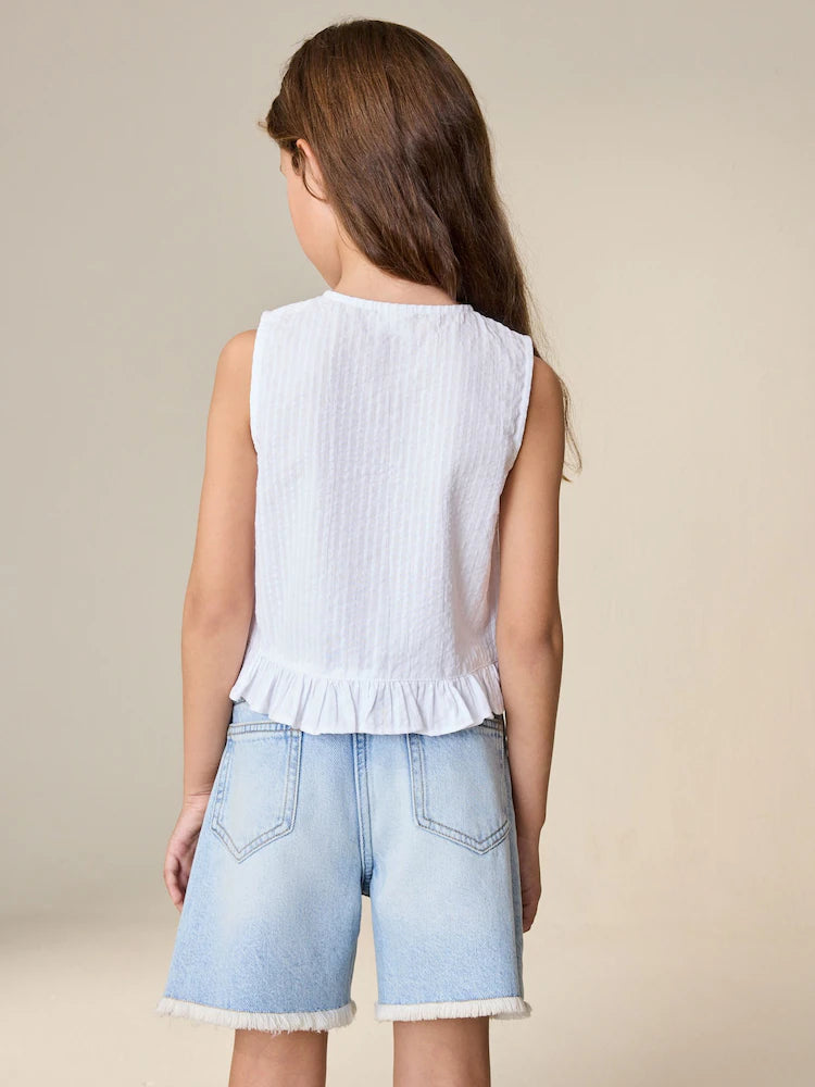 White - Sleeveless vest