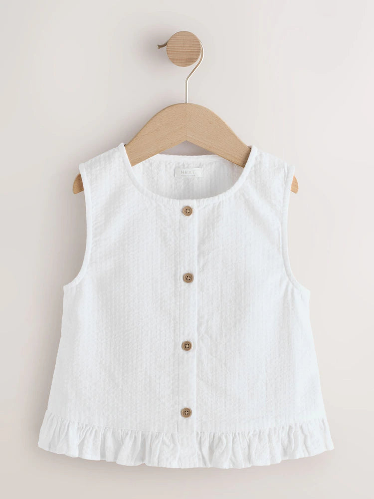 White - Sleeveless vest
