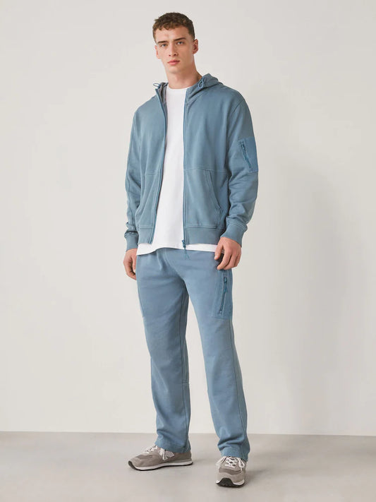 Blue - Zip-up jacket - utility hoodie