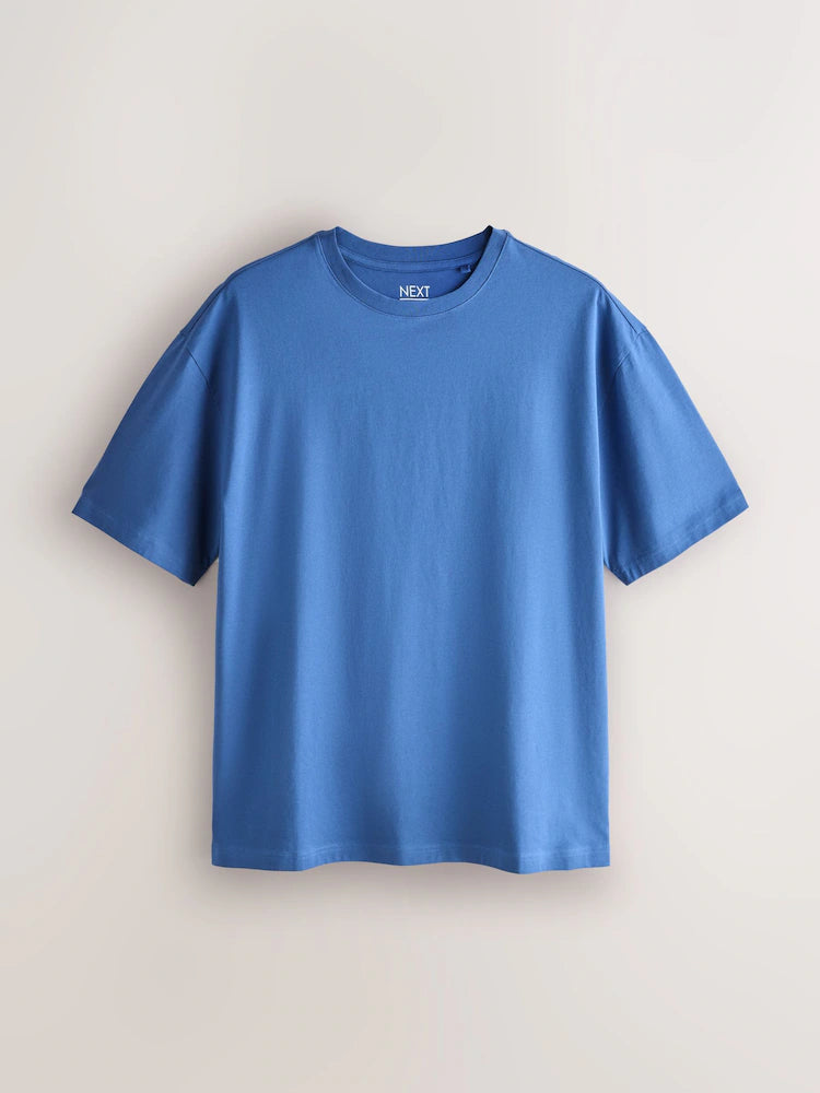 Mint/Lilac/Ecru/Coral/Blue - Essential cotton T-shirts with a relaxed fit, 5-pack