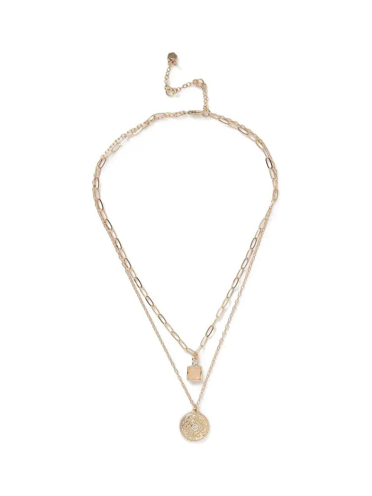 Mini Square Drop Necklace