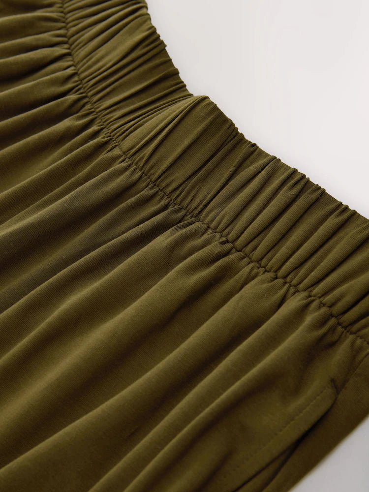 Khakigrün - Slinky Jersey Balloon Leg Joggers