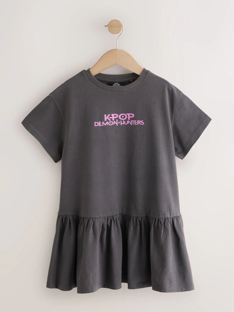 Anthracite Grey - KPOP Demon Hunters T-Shirt Dress (6-16 years)
