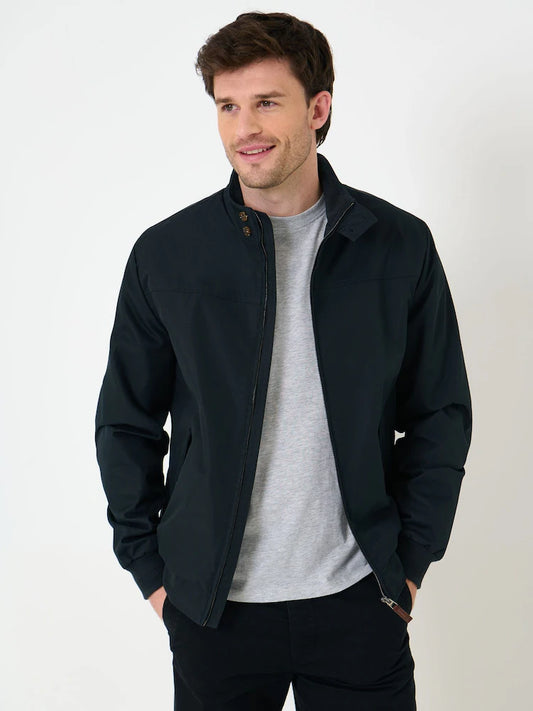 Blue - Saltwell Shower Proof Funnel Neck Harrington Jacket