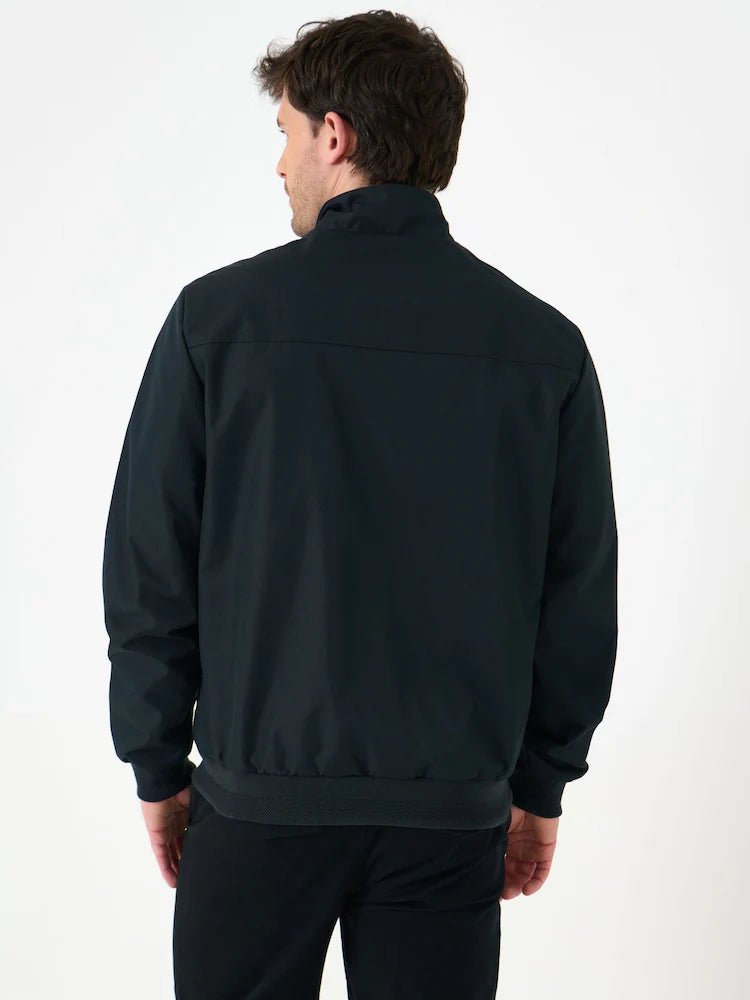 Blue - Saltwell Shower Proof Funnel Neck Harrington Jacket