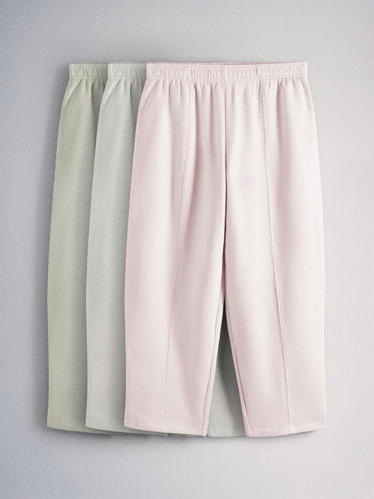 The Set – 3 -Pack – Jogginghosen mit Barrel-Hosenbein