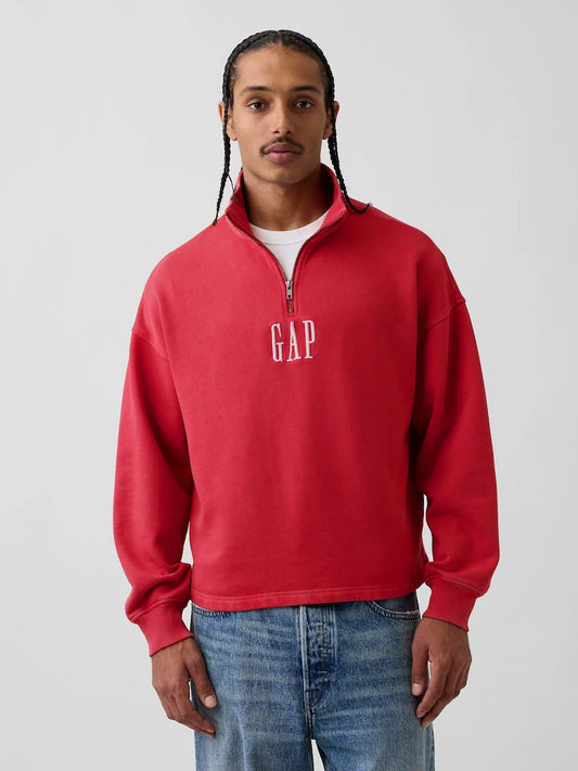 Red Gap Heavyweight Oversized Logo Quarter-Zip Sweatshirt