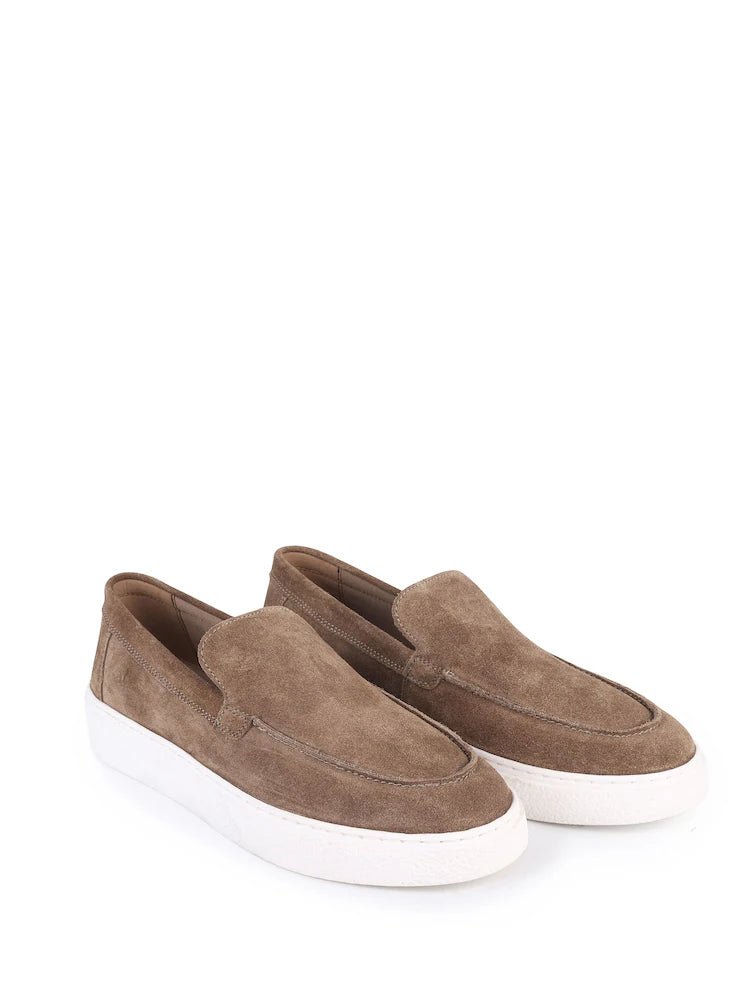 Nature - Off The Hook Scottie Suede Slip On Loafers with Platform Sole