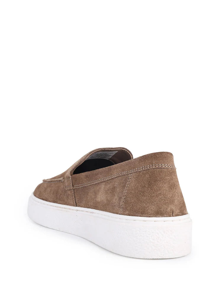 Nature - Off The Hook Scottie Suede Slip On Loafers with Platform Sole