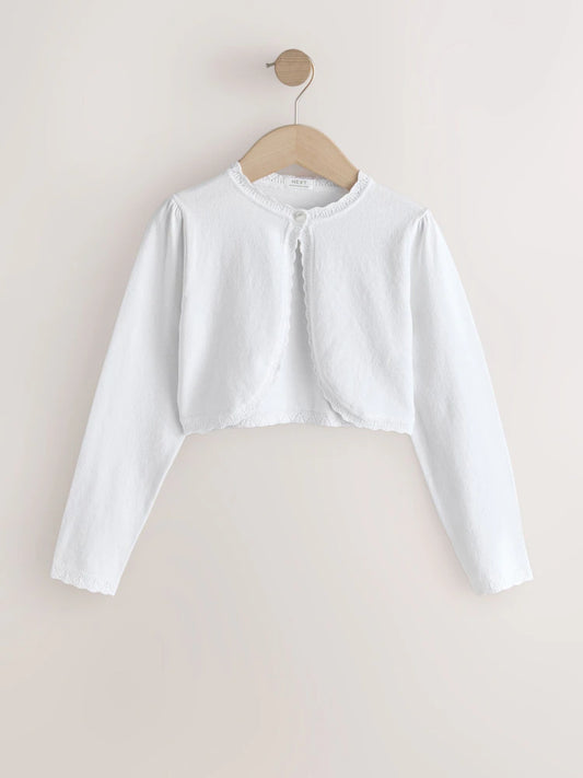 White Occasion Bridesmaid Knitted Cardigan Shrug