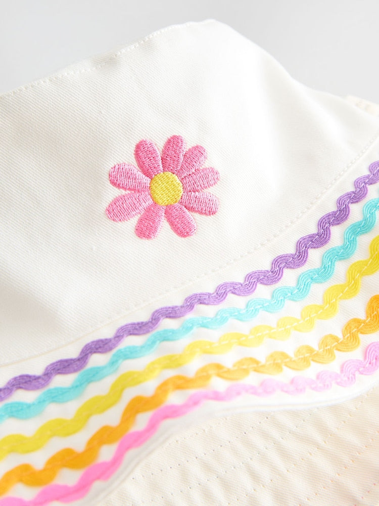 Little Bird by Jools Oliver Pastel Rainbow Rik-Rak Fishing Hat