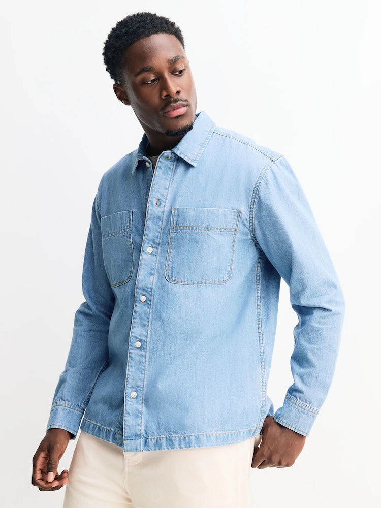 Blue - Denim Shacket Overshirt