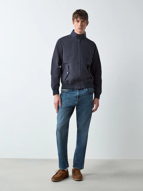 Navy blue/blue - Water-repellent Harrington jacket