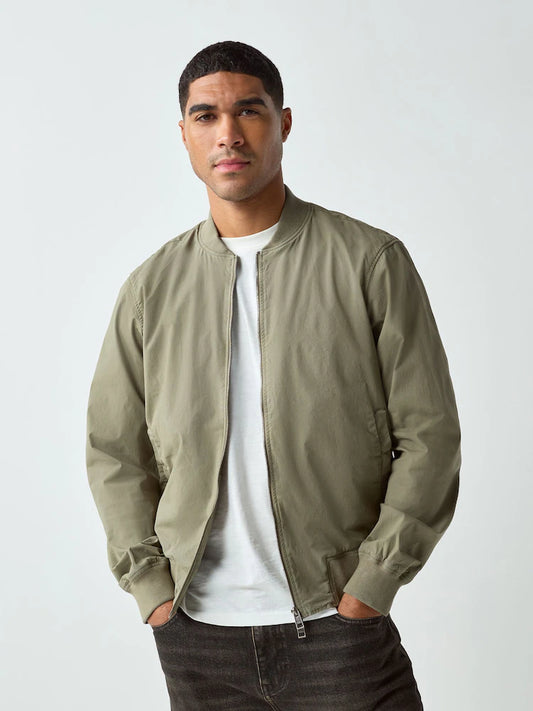Khaki green - Casual bomber jacket