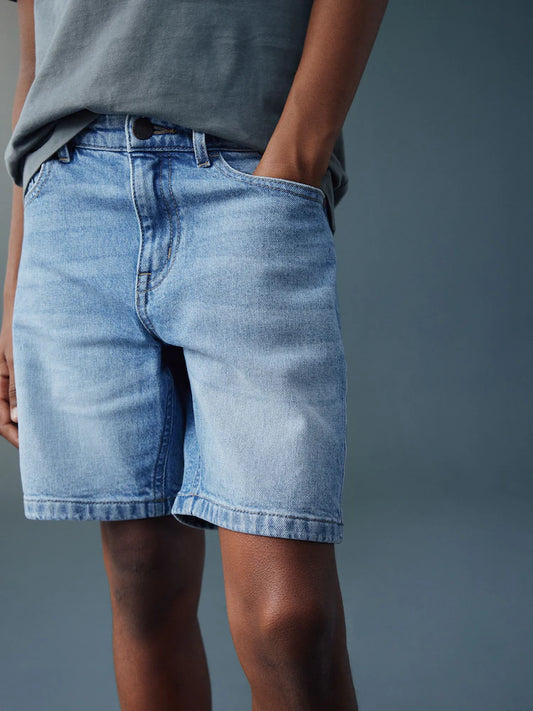 Light blue denim shorts (3-16 years)