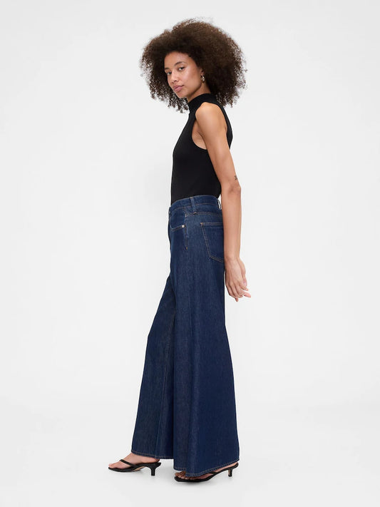 Gap High Waisted Wide Leg Palazzo Jeans