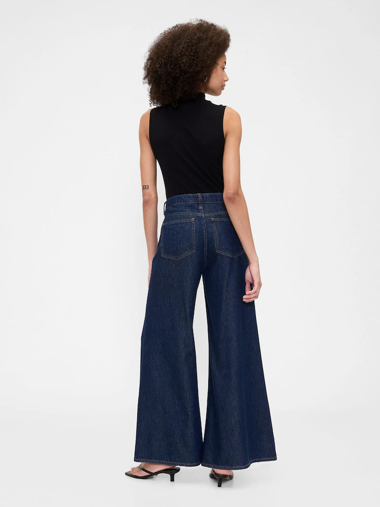 Gap High Waisted Wide Leg Palazzo Jeans