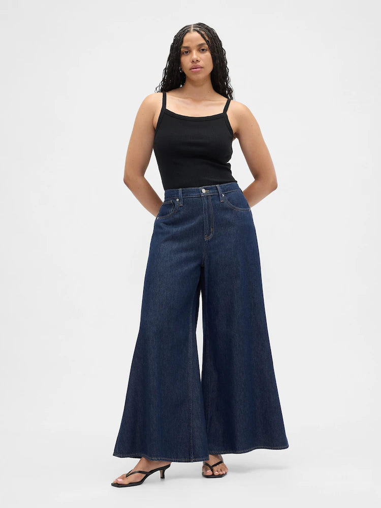 Gap High Waisted Wide Leg Palazzo Jeans