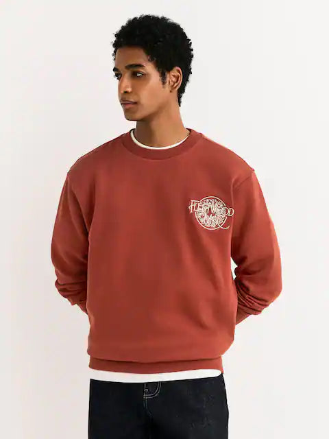 Rust Brown - Fleetwood Mac Licensed Graphic Crew Neck Sweatshirt